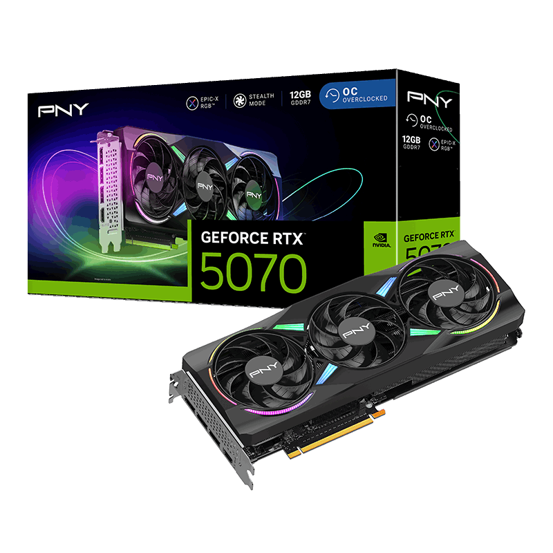 PNY RTX 5070 ARGB OC Triple Fan 12GB